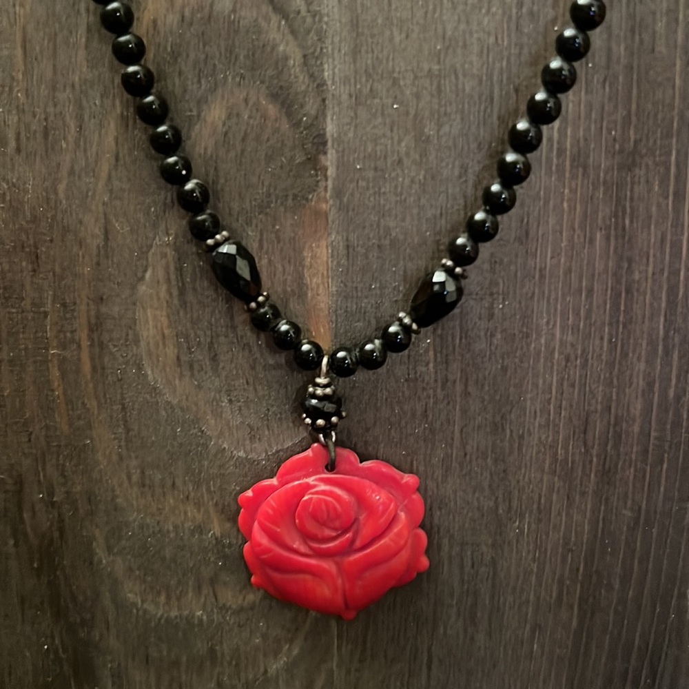 Coral Flower Necklace